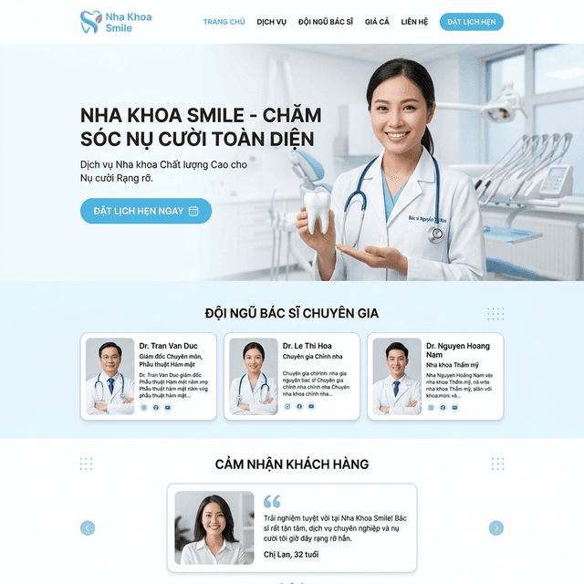 Thiết kế website Nha Khoa Smile Đắk Lắk - COPAVN Đắk Lắk
