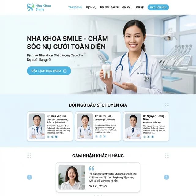 Thiết kế website Nha Khoa Smile Đắk Lắk - COPAVN Đắk Lắk