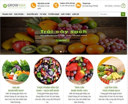 website ban trai cay sach growmax
