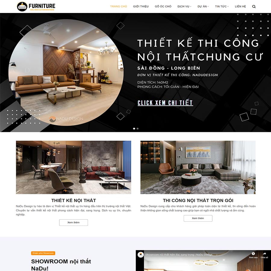 Thiết kế website nội thất sang trọng với Haravan Themes